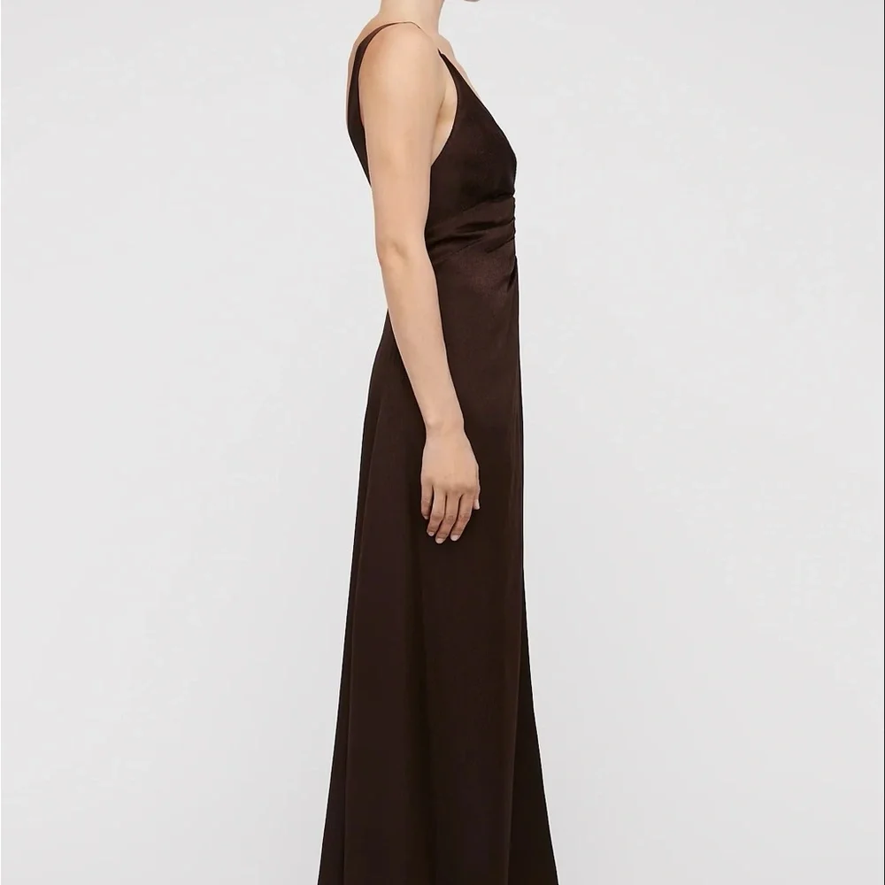 Scanlan Theodore Silk Dress in Chocolate Brown - Picture 2 of 9